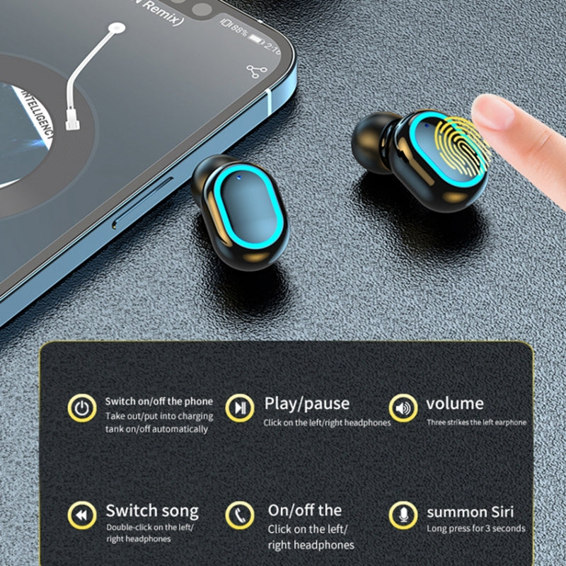 G35 TWS Wireless Bluetooth Earphone Mini In-ear Earbuds Touch Headset with Digital Display Charging Case G35 TWS Wireless Bluetooth Earphone Mini In-ear Earbuds Touch Headset with Digital Display Charging Case